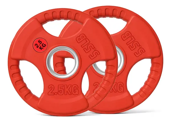 Par de anilhas olímpicas emborrachadas Fitcore 2×2,5 kg