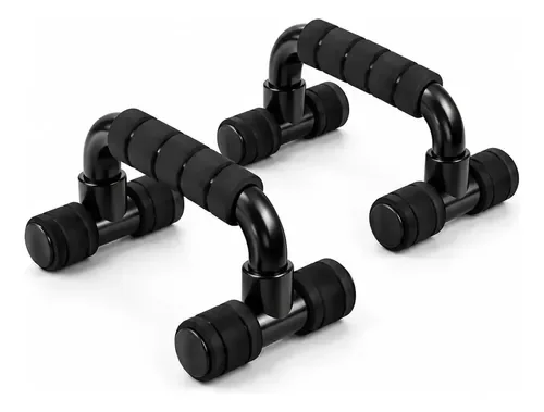 Par de apoios para flexão pretos com pegada de espuma, Aletronix
