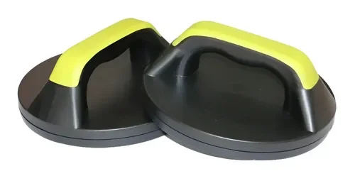 Par de apoios giratórios para flexão Odin Fit, pretos com detalhe verde-limão