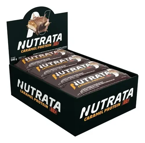 Caixa de barras de proteína Nutrata sabor caramelo