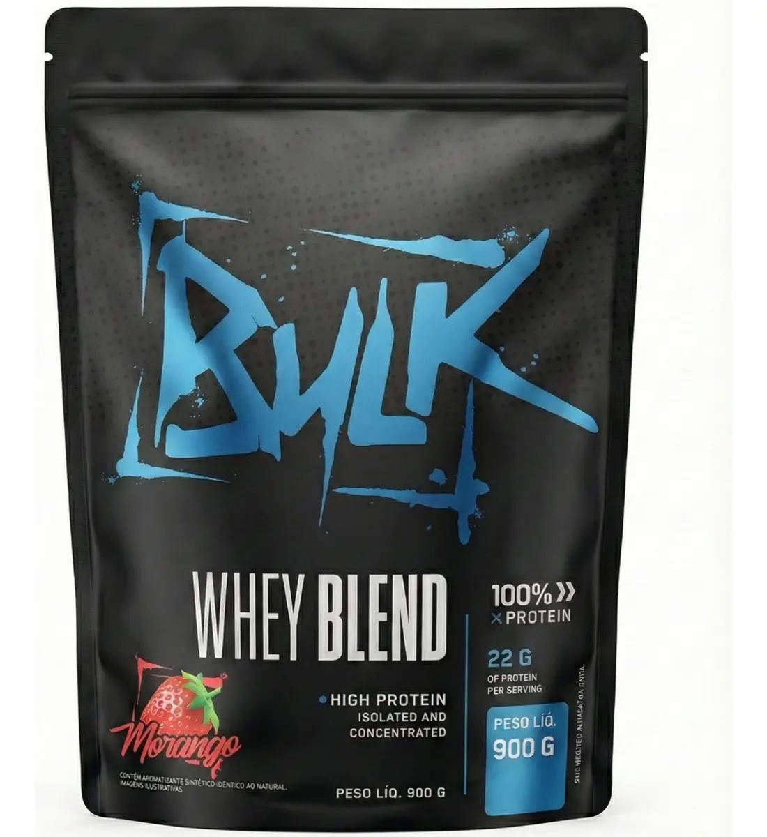 Sachê de Whey Protein Blend Bulk Nutrition sabor morango 900 g