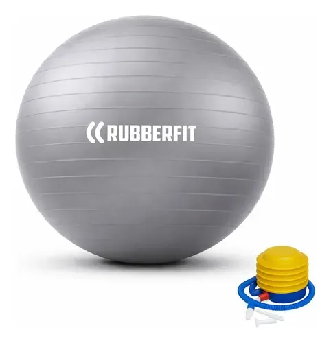 Bola suíça Rubber Fit cinza 65 cm