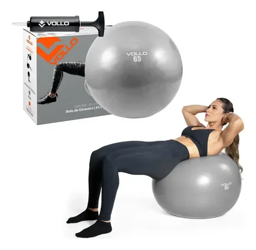 Bola suíça Vollo cinza 65 cm