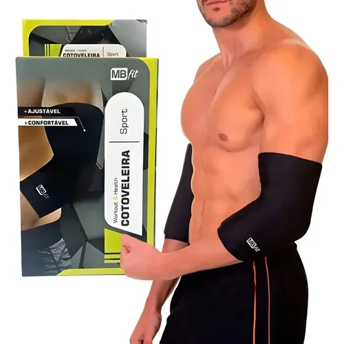 Cotoveleira de compressão MBFit preta