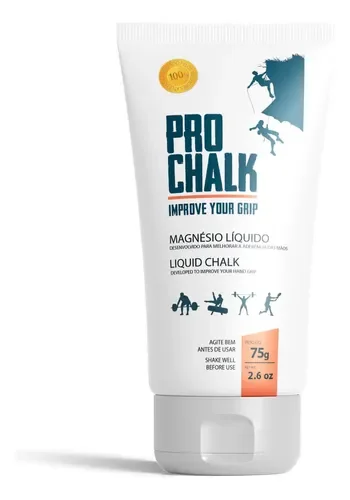 Tubo branco e azul do magnésio líquido Pro Chalk 75 g
