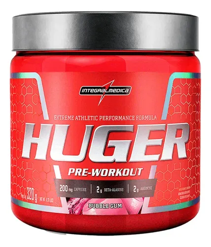 Pote Pré-treino Huger Bubble Gum Integralmédica 320 g