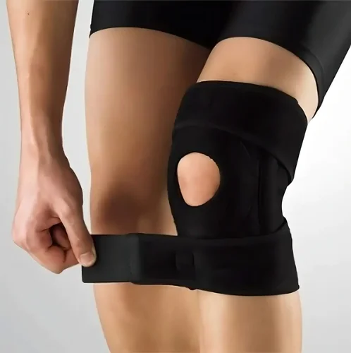 Joelheira articulada MBFit preta em neoprene tamanho único