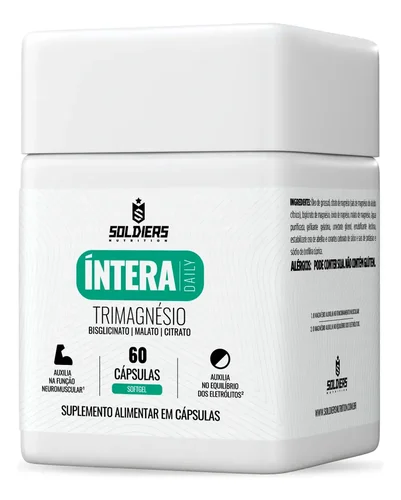 Pote de Trimagnésio Soldiers Nutrition 60 softgels