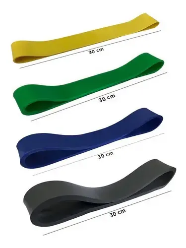 Kit Prottector com quatro mini bands de tensões leve, média, forte e extra forte