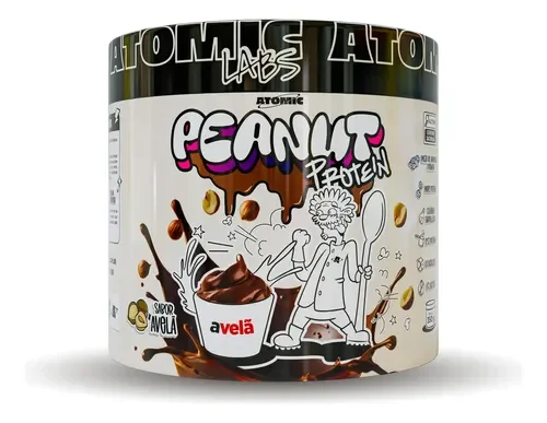 Pote de pasta de amendoim Atomic Labs Peanut Protein avelã