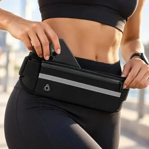 Pochete de corrida slim preta Estocasa