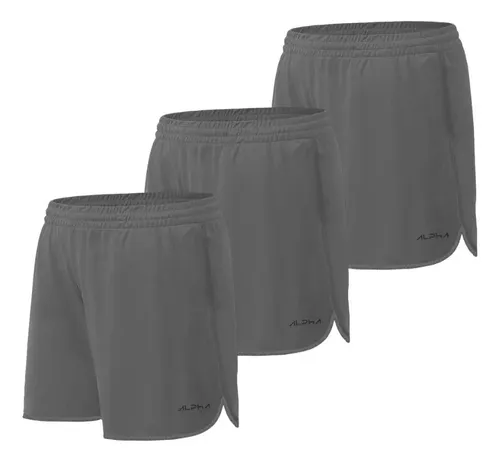 Kit com 3 shorts de corrida Dry Alpha