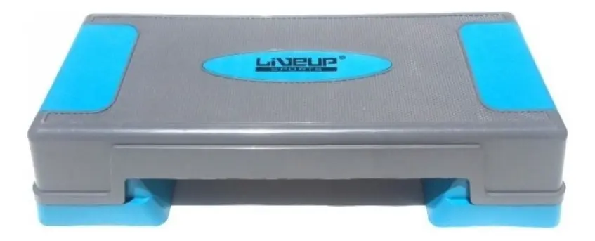 Step aeróbico ajustável Liveup LS3168C cinza e azul