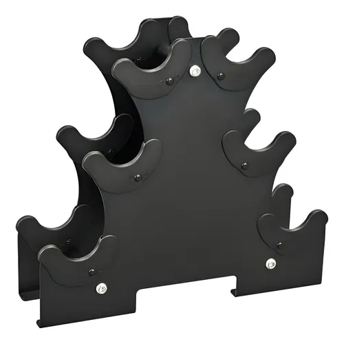 Suporte para halteres de 3 níveis Iwmabru preto
