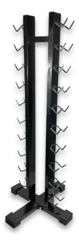 Torre suporte para 10 pares de halteres One Life Sports preta
