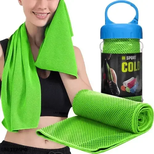 Toalha de microfibra MBFit verde 29 x 88 cm
